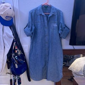 Ralph Lauren Denim Linen Button Down Dress